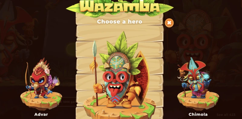 Πίνακας ελέγχου Wazamba Casino και φίλτρα παιχνιδιών